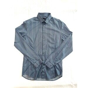 Patrizia Pepe Luxury Slim Fit Cotton Blend Mens Long Sleeve Shirt Size 50 Medium